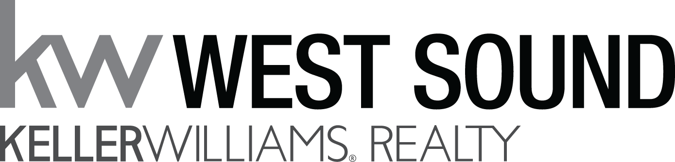 Gray on Black KW West Sound Keller Williams Realty Logo